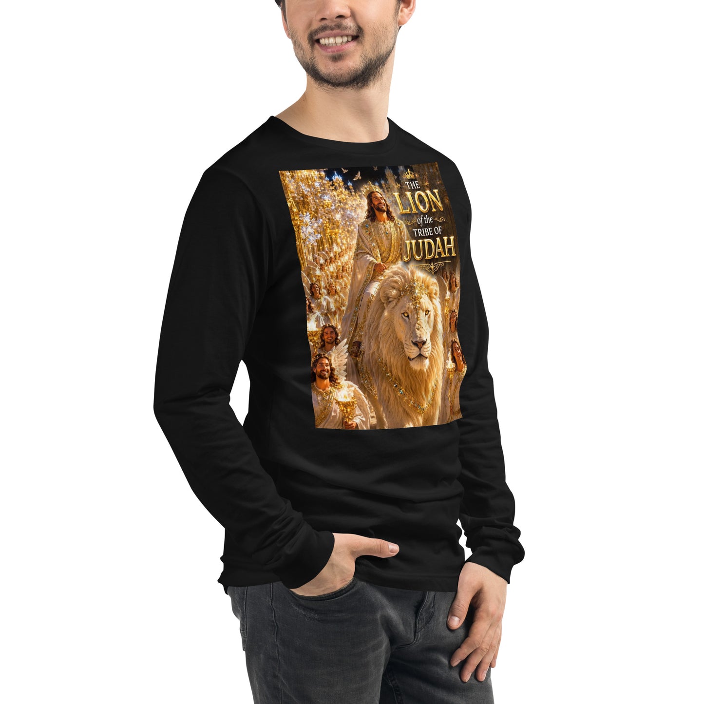 Maglietta unisex a maniche lunghe CORPORATION-86 di colore nero, vista frontale a destra, morbida e comoda.